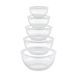 Smartware 5'li Set Loop Saklama Kabı ŞEFFAF – Çok Amaçlı Saklama Kutusu, Buzdolabı Saklama Kabı, Mutfak Düzenleyici, Kapaklı Saklama Kabı