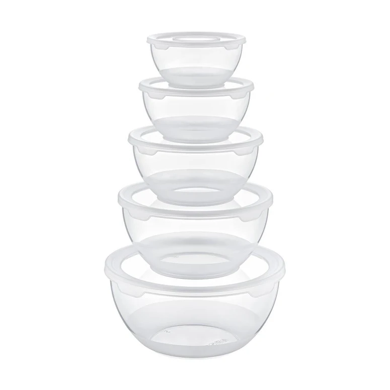 Smartware 5'li Set Loop Saklama Kabı ŞEFFAF – Çok Amaçlı Saklama Kutusu, Buzdolabı Saklama Kabı, Mutfak Düzenleyici, Kapaklı Saklama Kabı