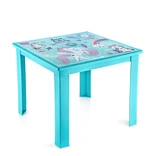 Fiore 50X50  Çocuk Masası IML Unıcorn-Turkuaz - UNICORN-TURKUAZ, Çok Amaçlı Çocuk Masası, Çocuklar İçin Masa, Güvenli Masa