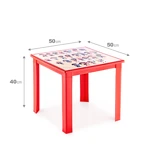 Fiore 50X50 Çocuk Masası IML Anımals-Kırmızı - ANIMALS-KIRMIZI, Çok Amaçlı Çocuk Masası, Çocuklar İçin Masa, Güvenli Masa