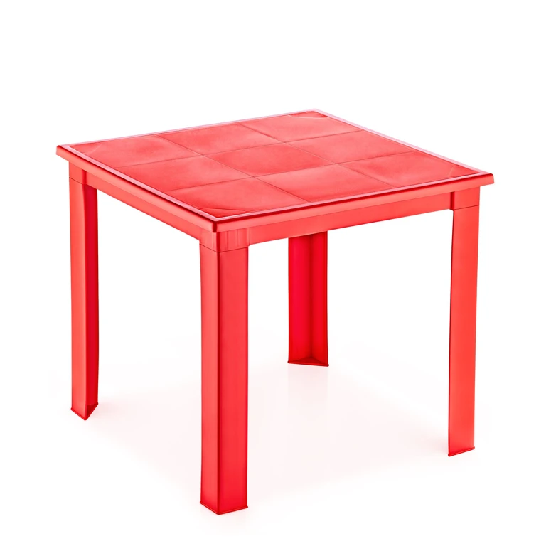 Fiore 50X50 Plastik Masa Kırmızı - KIRMIZI, Çok Amaçlı Çocuk Masası, Çocuklar İçin Masa, Güvenli Masa