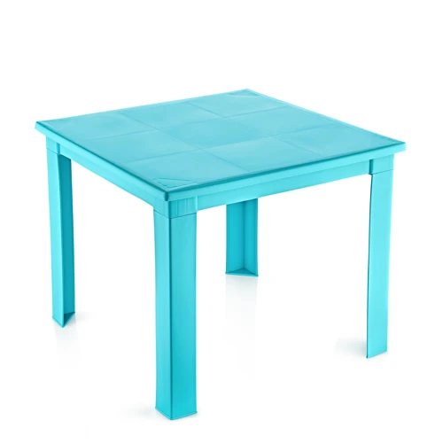 Fiore 50X50 Plastik Masa Turkuaz - TURKUAZ, Çok Amaçlı Çocuk Masası, Çocuklar İçin Masa, Güvenli Masa