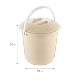 Smartware Kapaklı Kova Latte 15 LT - LATTE, Çok Amaçlı Kapaklı Kova