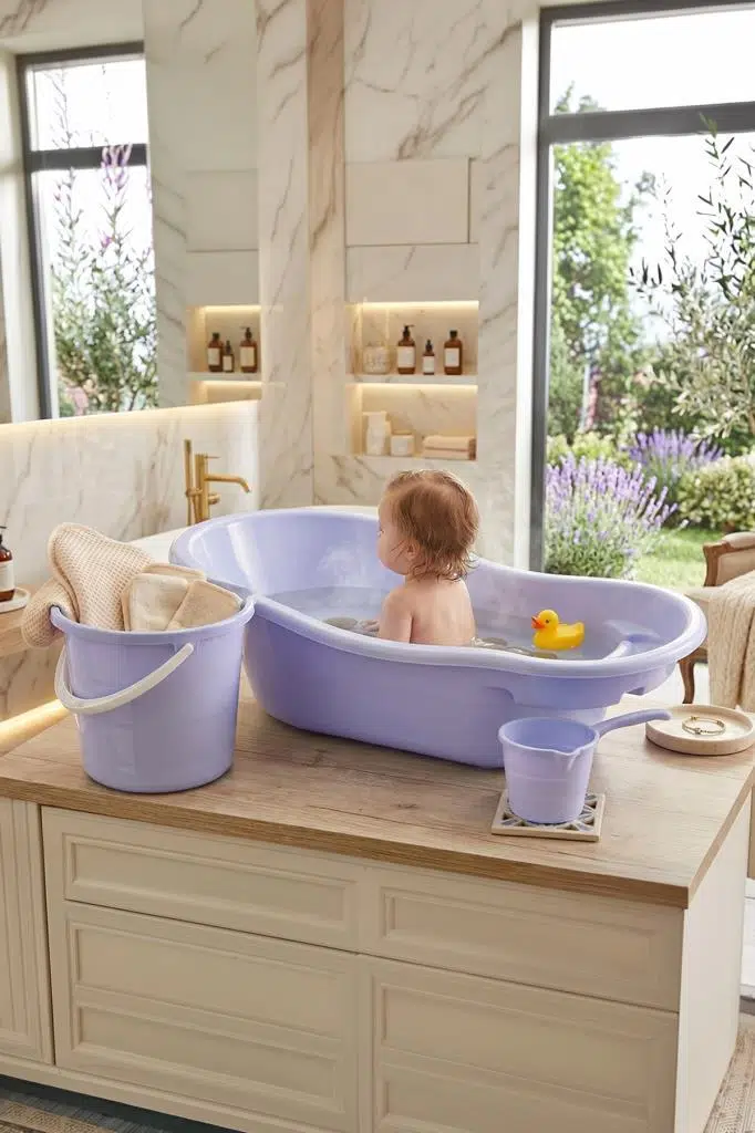 Fiore 3Lü Bebek Banyo Seti - MAVİ