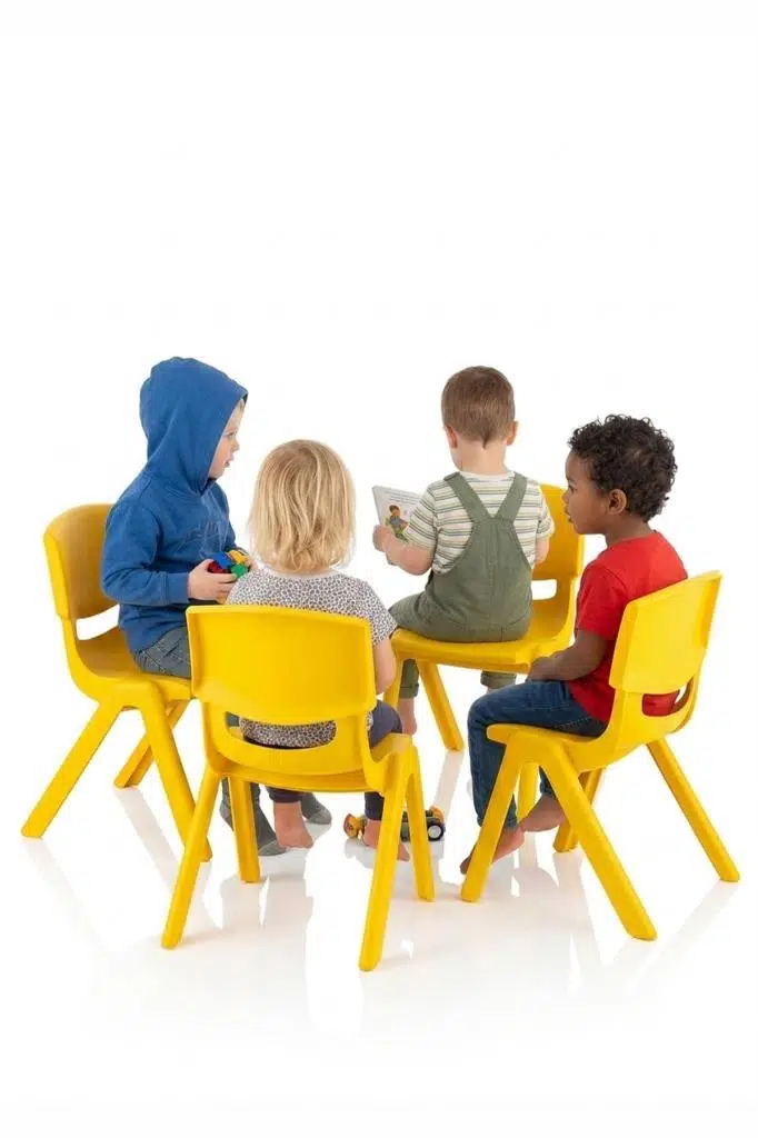 Fiore 4'Lü Set Büyük Şirin Çocuk Sandalyesi Sarı