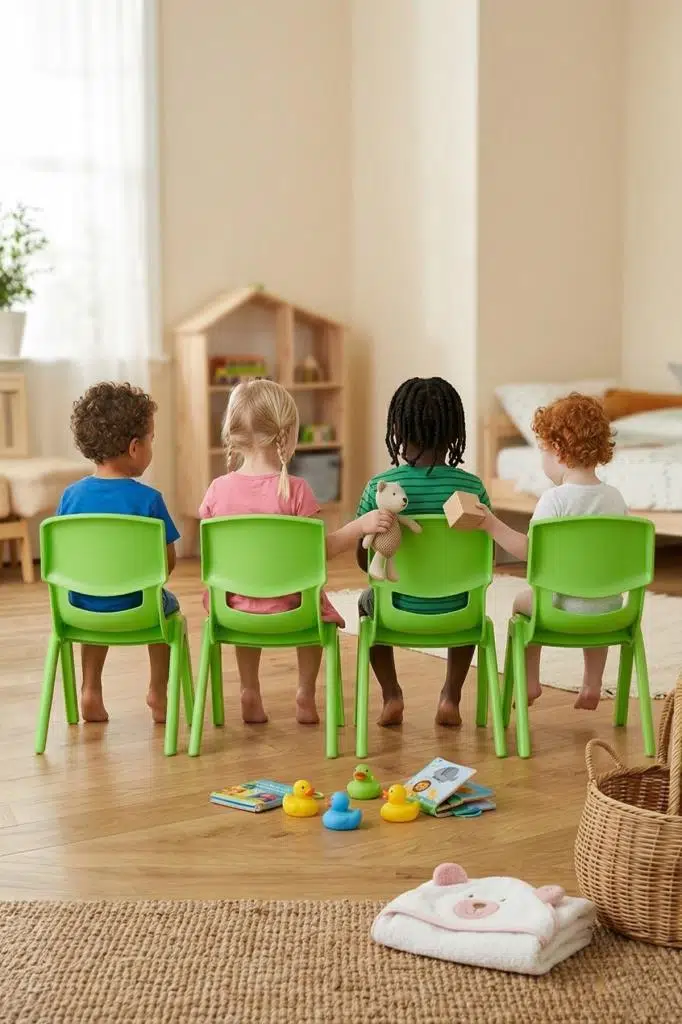 Fiore 4'Lü Set Büyük Şirin Çocuk Sandalyesi Yeşil 