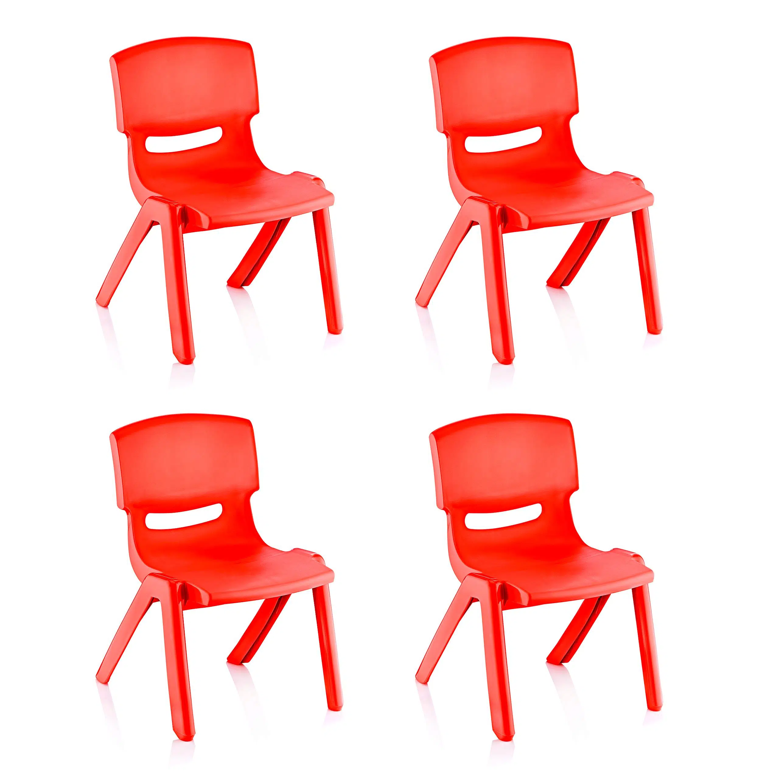 Fiore 4'Lü Set Küçük Şirin Çocuk Sandalyesi Kırmızı