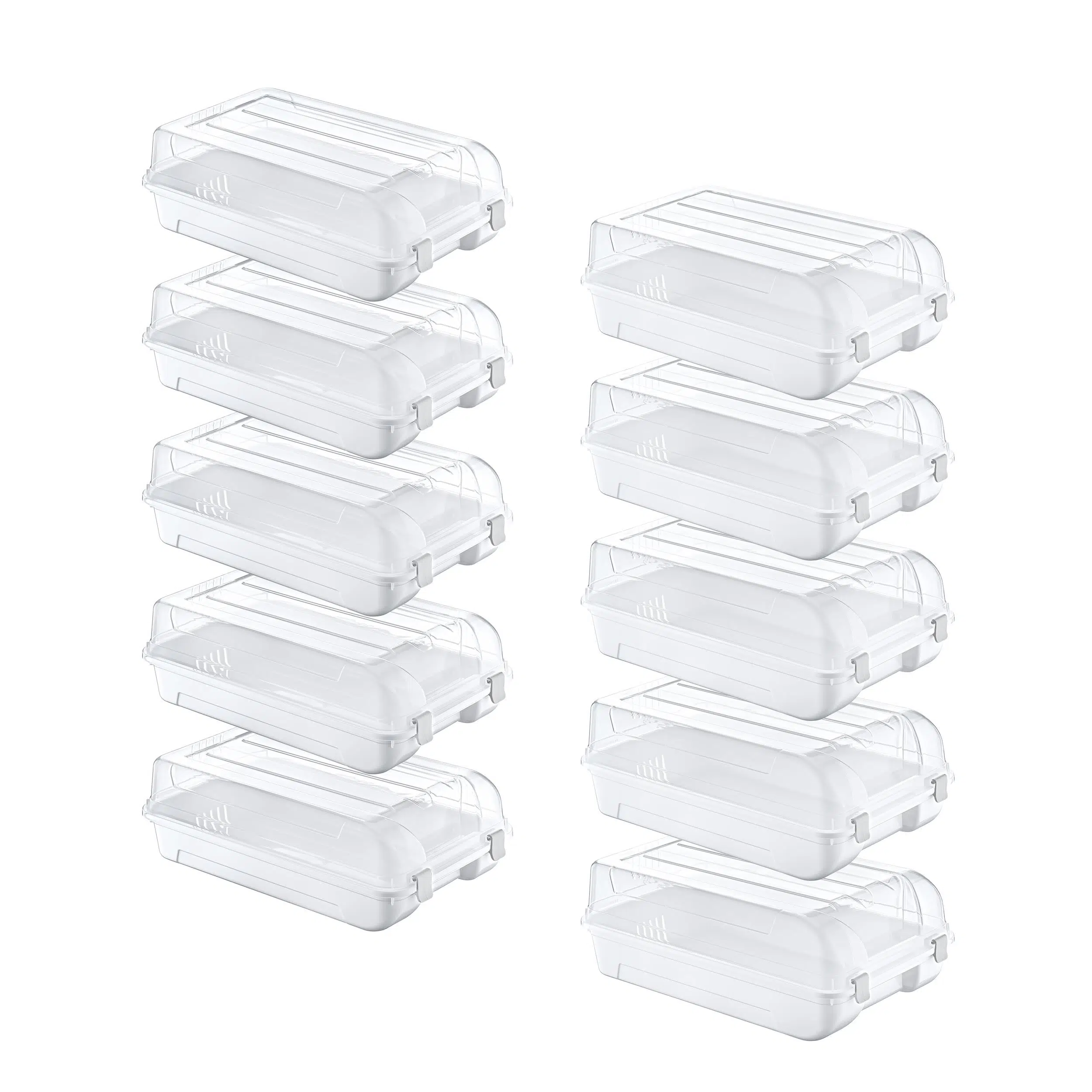 Smartware 10'Lu Set 5 Kadın & 5 Erkek Beyaz Ayakkabı Kutusu