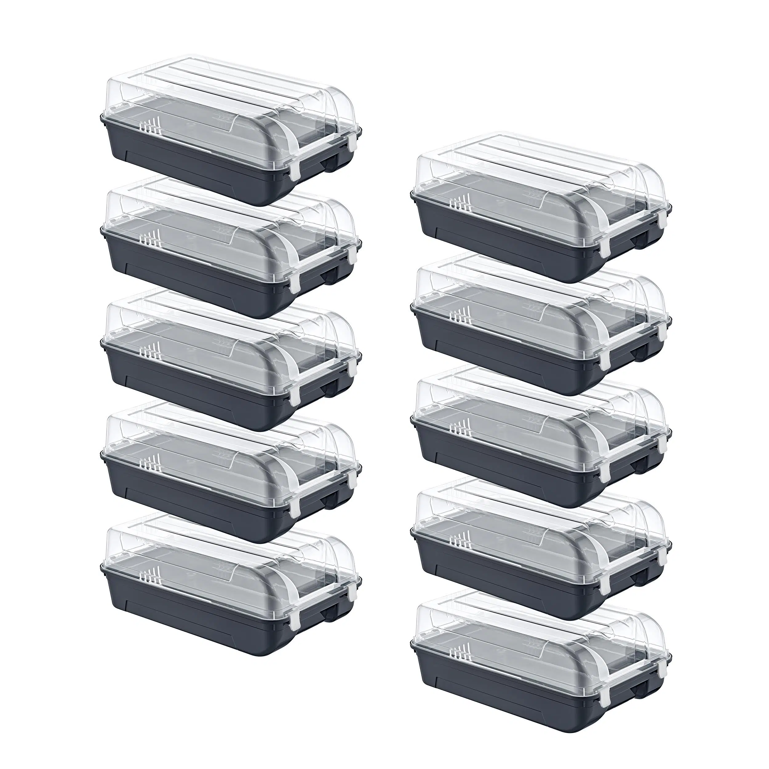 Smartware 10'Lu Set Erkek Antrasit Ayakkabı Kutusu