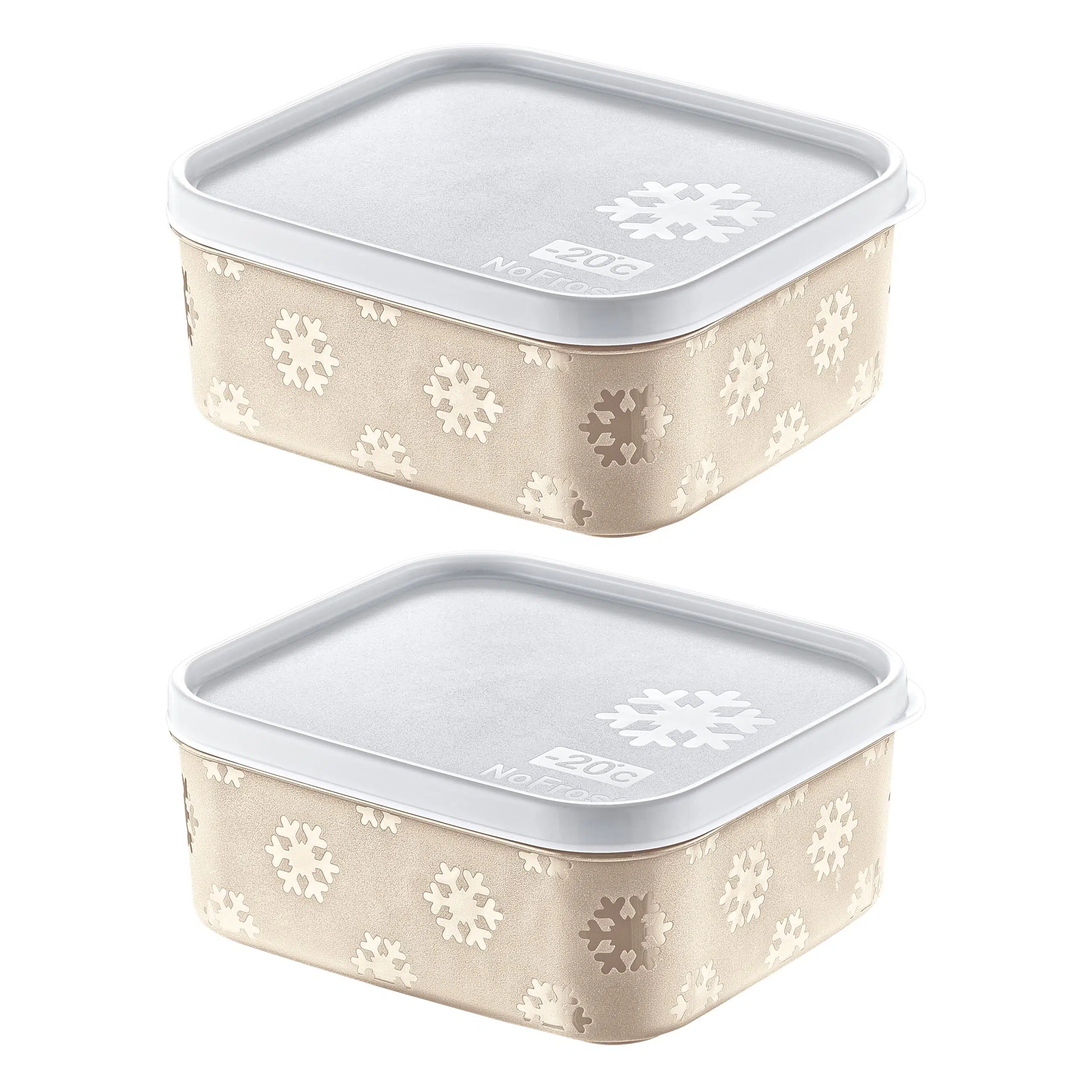 Smartware 2'Li Set No Frost Saklama Kabı Latte 700 ML