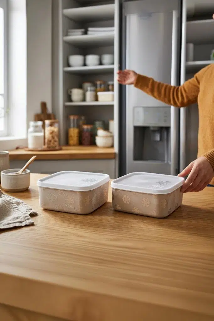 Smartware 2'Li Set No Frost Saklama Kabı Latte 700 ML