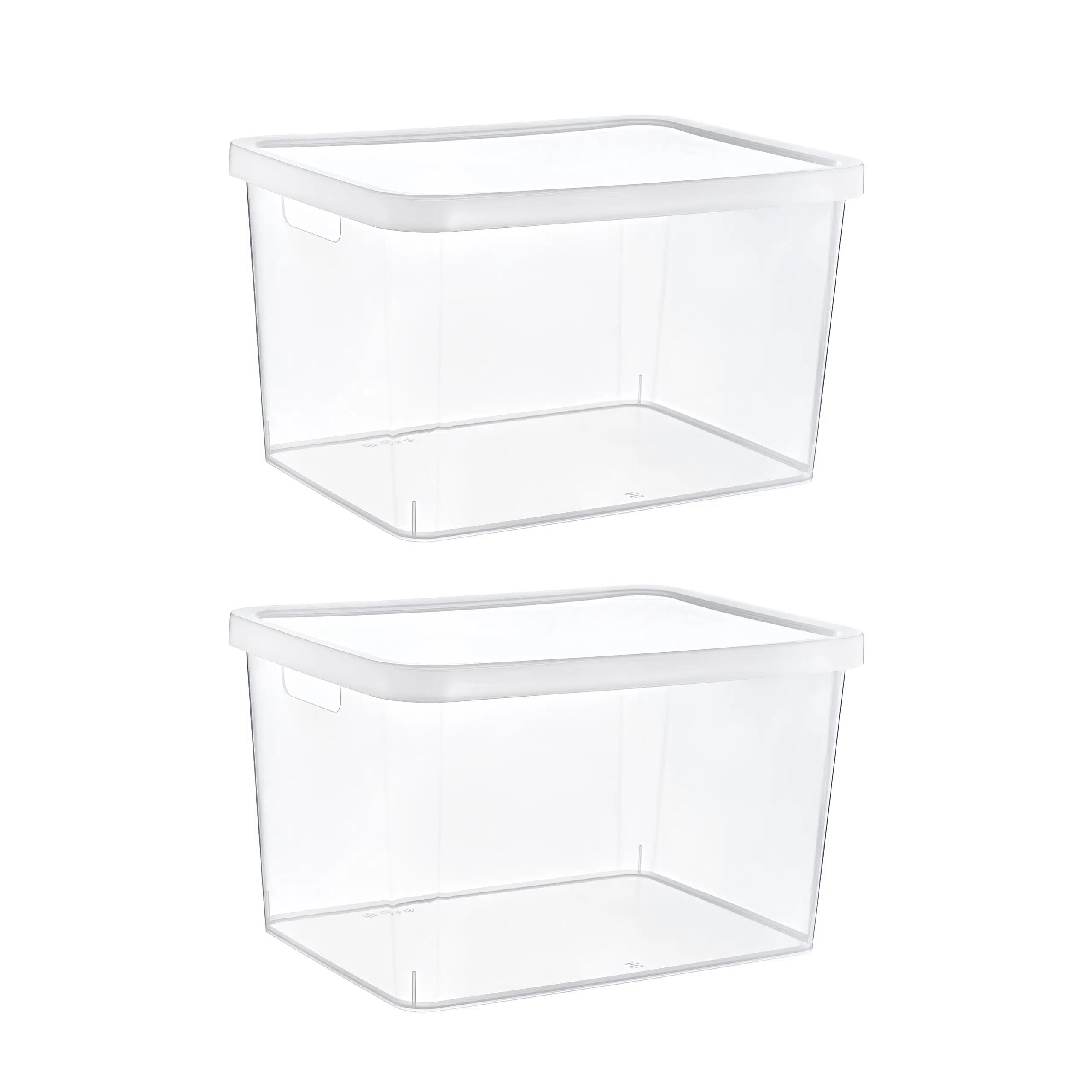 Smartware 2'Li Set Stafi Çok Amaçlı Kapaklı Kutu Şeffaf 18 LT
