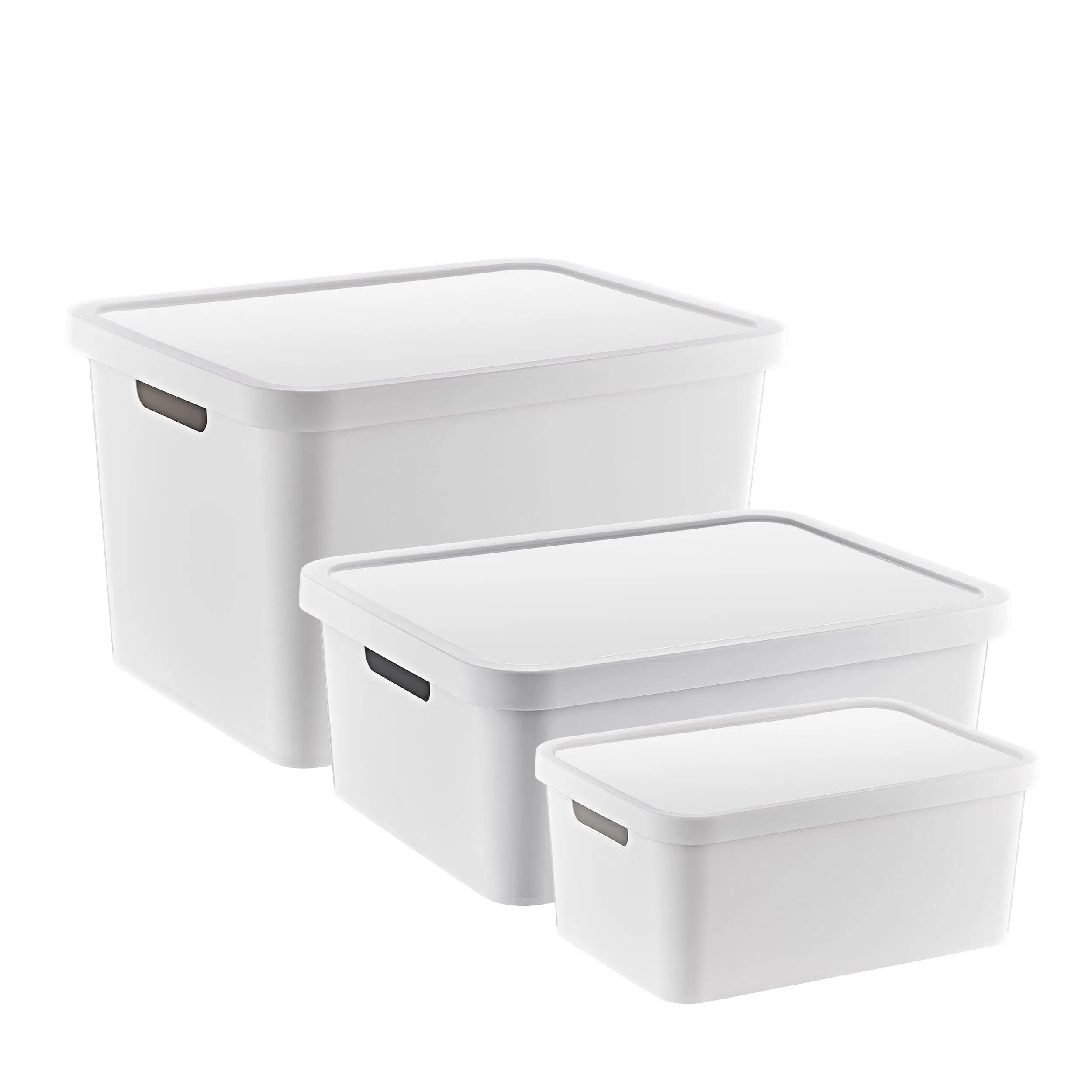 Smartware 3'Lü Set Stafi Kapaklı Kutu Beyaz (4,5-12-18 LT)