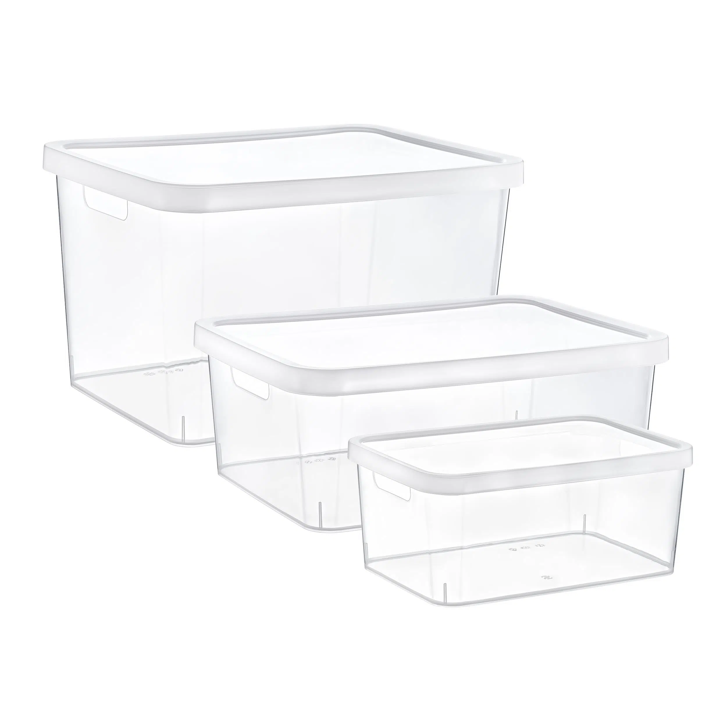 Smartware 3'Lü Set Stafi Kapaklı Kutu Şeffaf (4,5-12-18 LT)