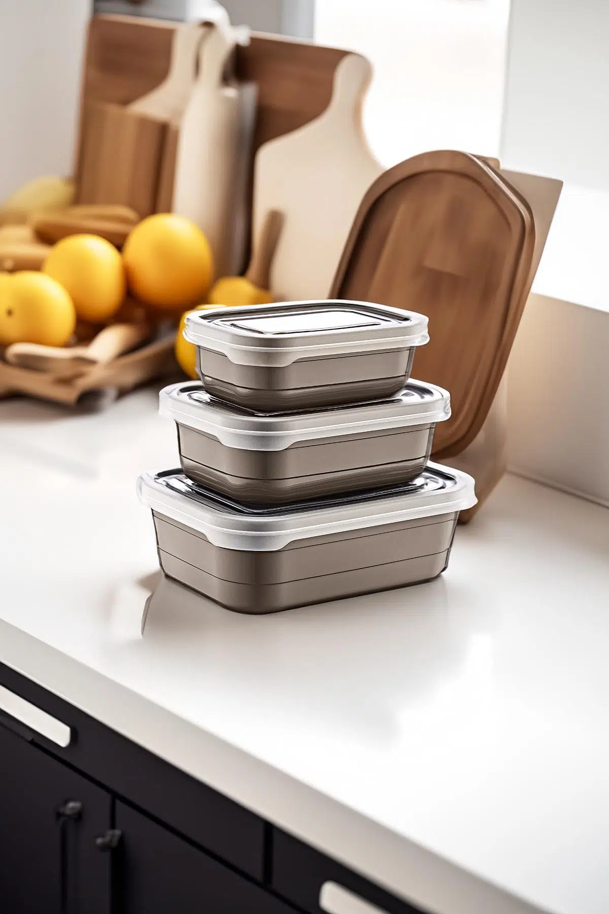 Smartware 3Lü Saklama Kabı Set - BEJ