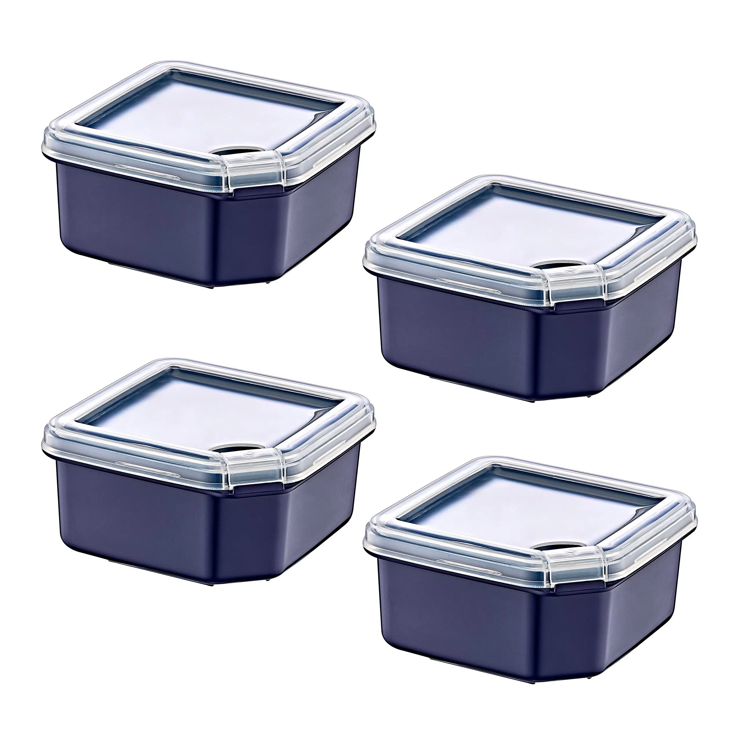 Smartware 4'Lü Q-Box Saklama Kabı Lacivert 1000 ML