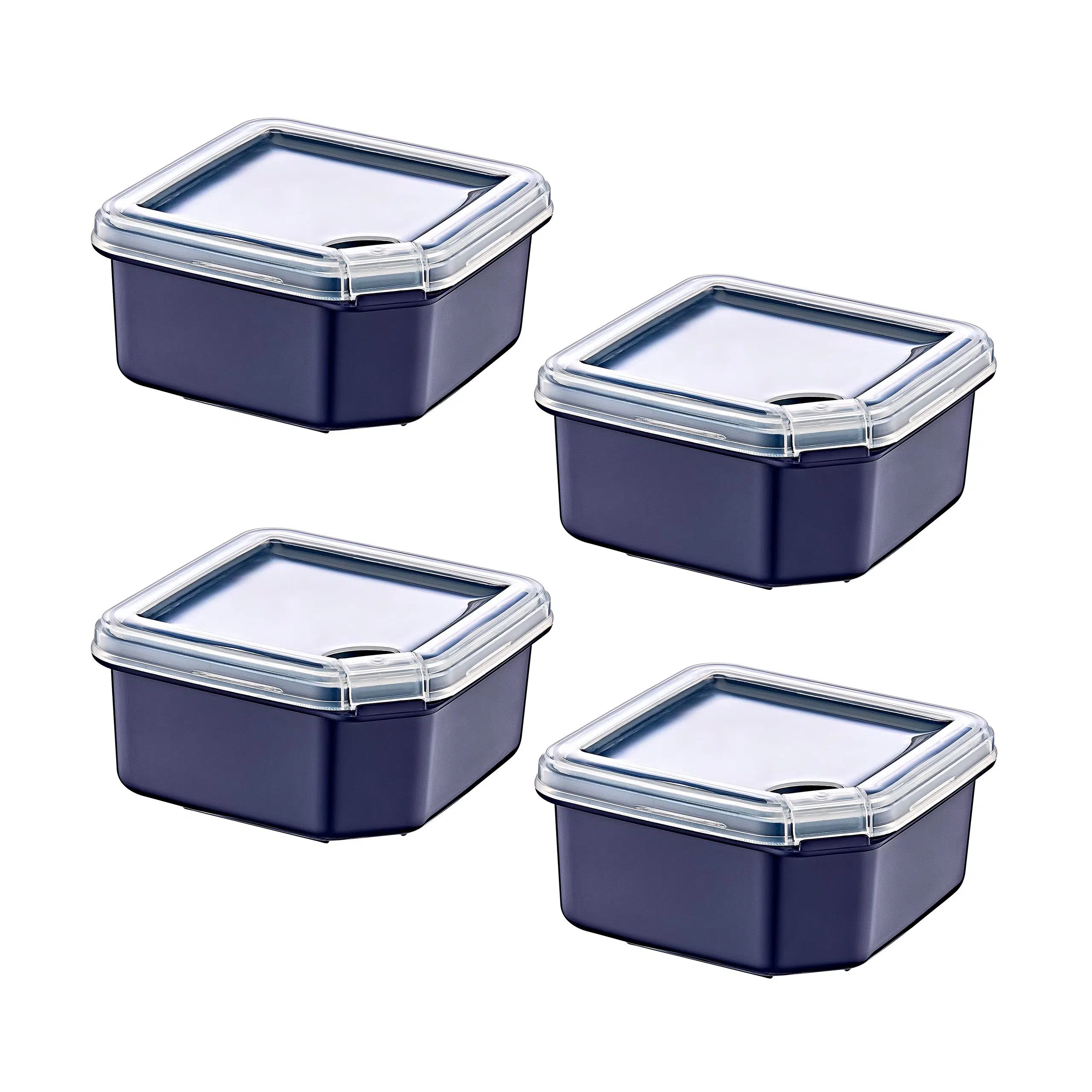 Smartware 4'Lü Q-Box Saklama Kabı Lacivert 350 ML