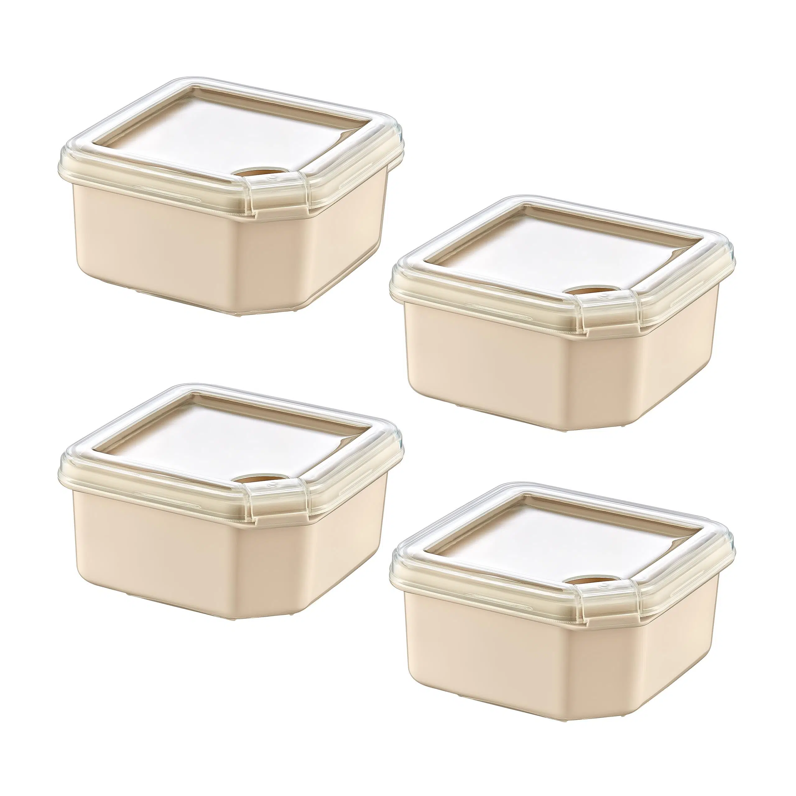 Smartware 4'Lü Q-Box Saklama Kabı Latte 650 ML