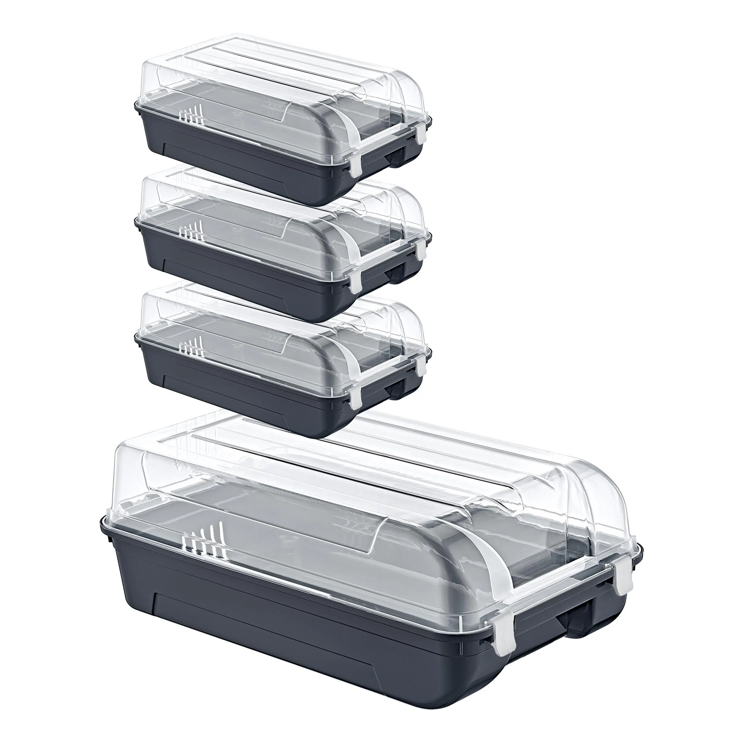 Smartware 4'Lü Set Erkek Antrasit Ayakkabı Kutusu 