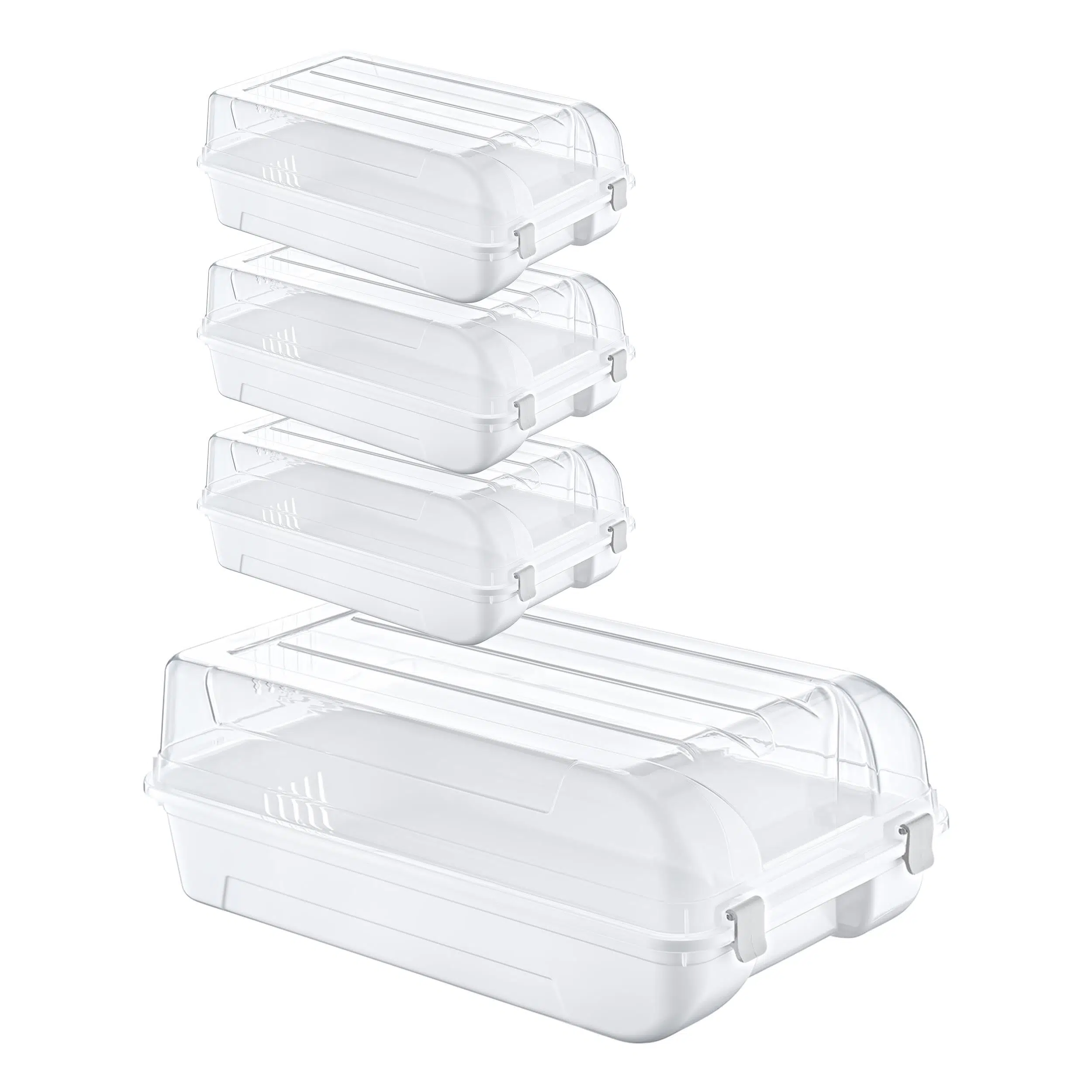 Smartware 4'Lü Set Erkek Beyaz Ayakkabı Kutusu 