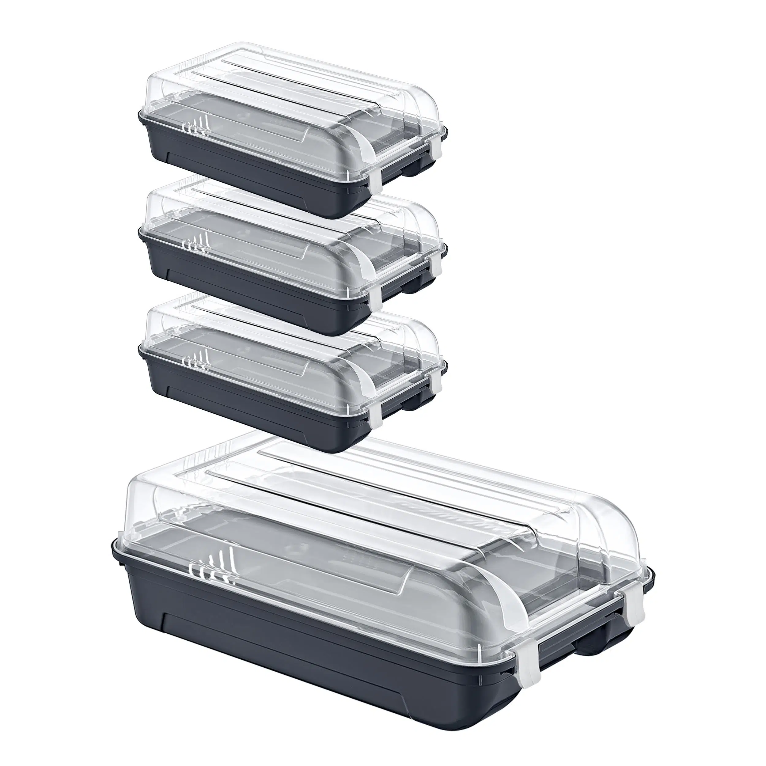 Smartware 4'Lü Set Kadın Antrasit Ayakkabı Kutusu 