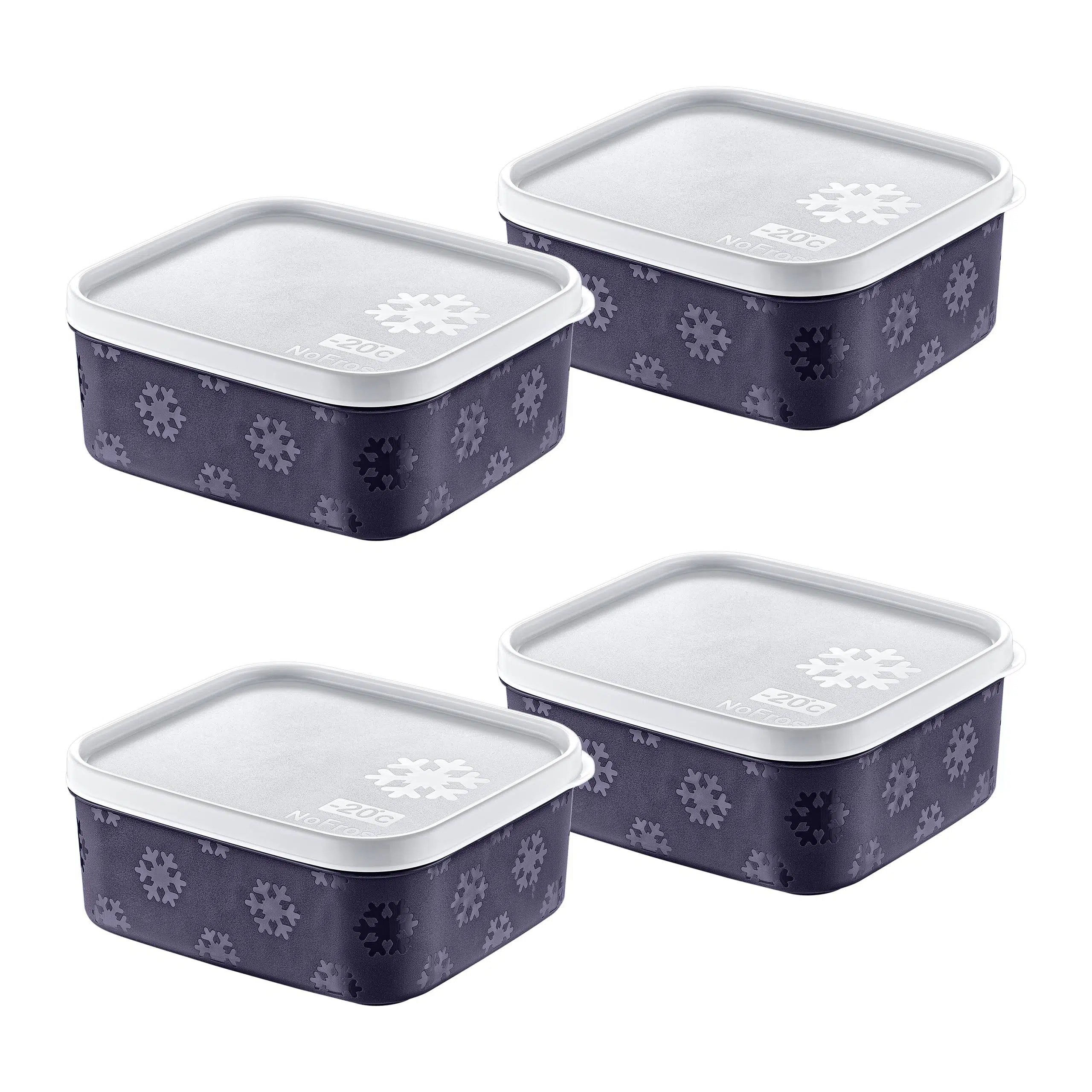 Smartware 4'Lü Set No Frost Saklama Kabı Lacivert 700 ML