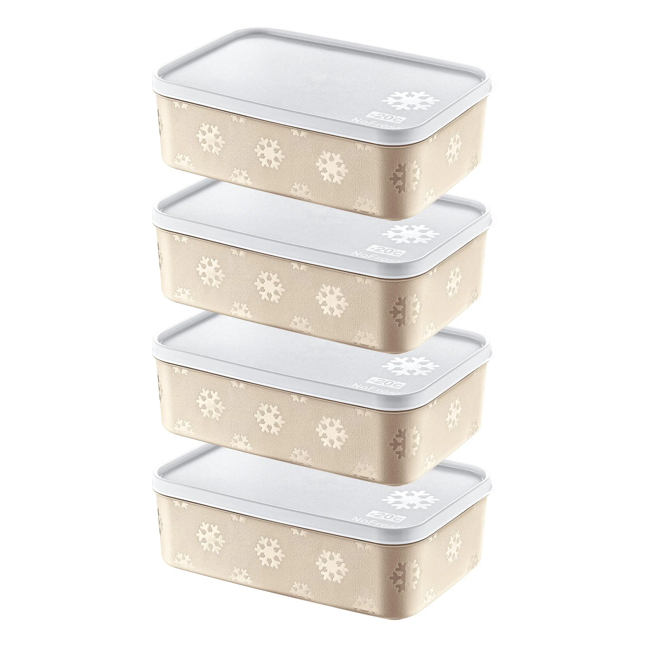 Smartware 4'Lü Set No Frost Saklama Kabı Latte 1600 ML