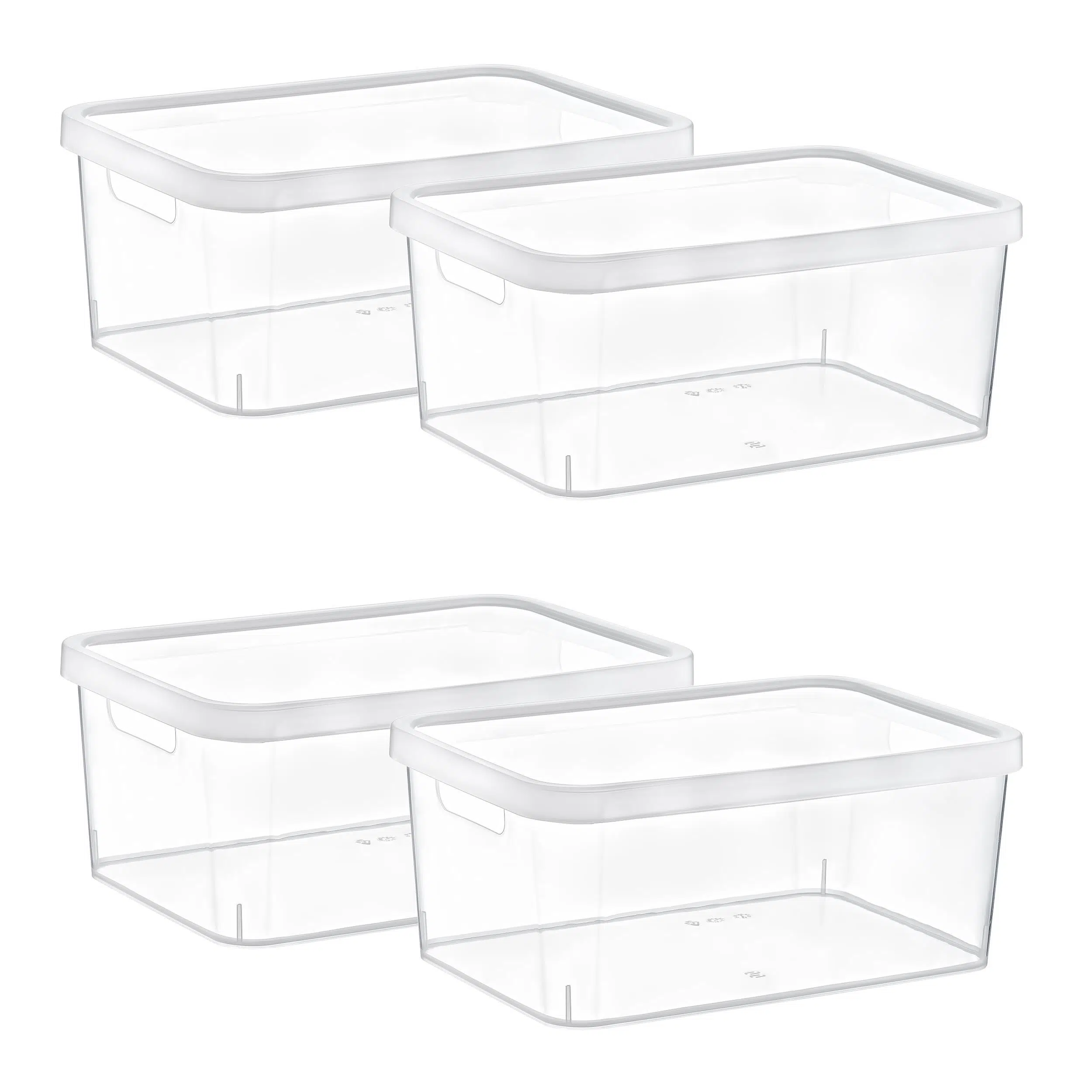 Smartware 4'Lü Set Stafi Çok Amaçlı Kapaklı Kutu Şeffaf 4,5 LT