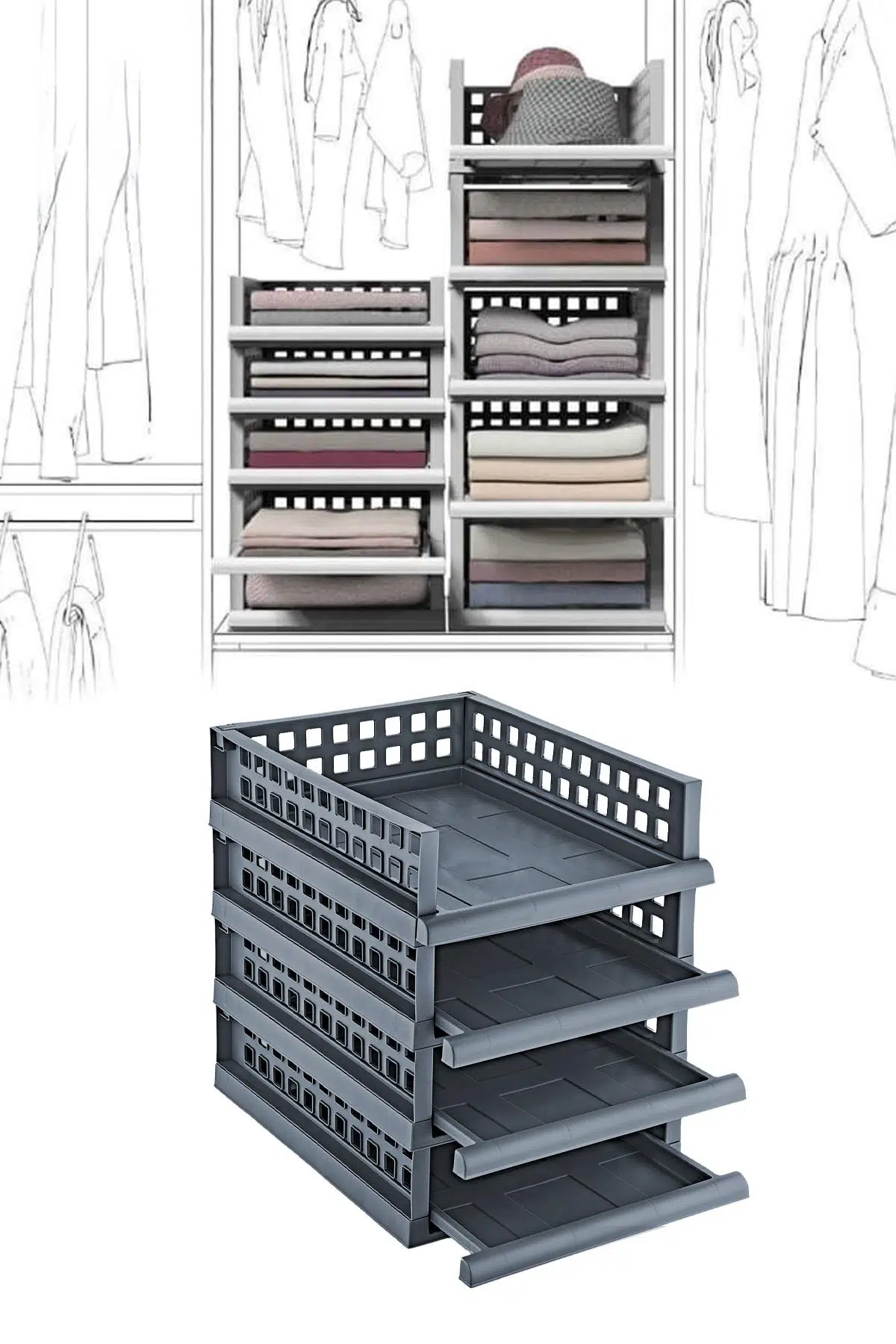 Smartware Akıllı Raf Midi 4LÜ Set 