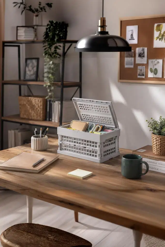 Smartware Blox Delikli ve Kapaklı Katlanır Kutu 10 LT - GRİ