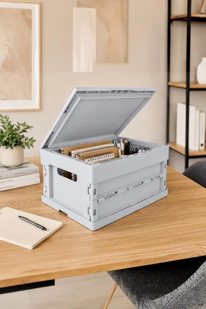 Smartware Blox Düz ve Kapaklı Katlanır Kutu 10 LT - GRİ