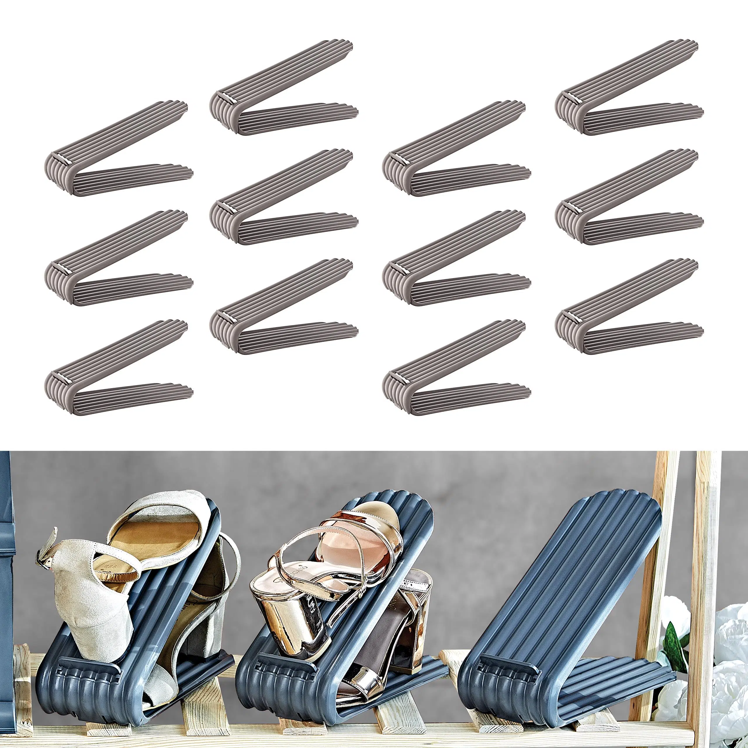 Smartware Clamp 12'Li Set Ayarlanabilir Ayakkabı Rampası