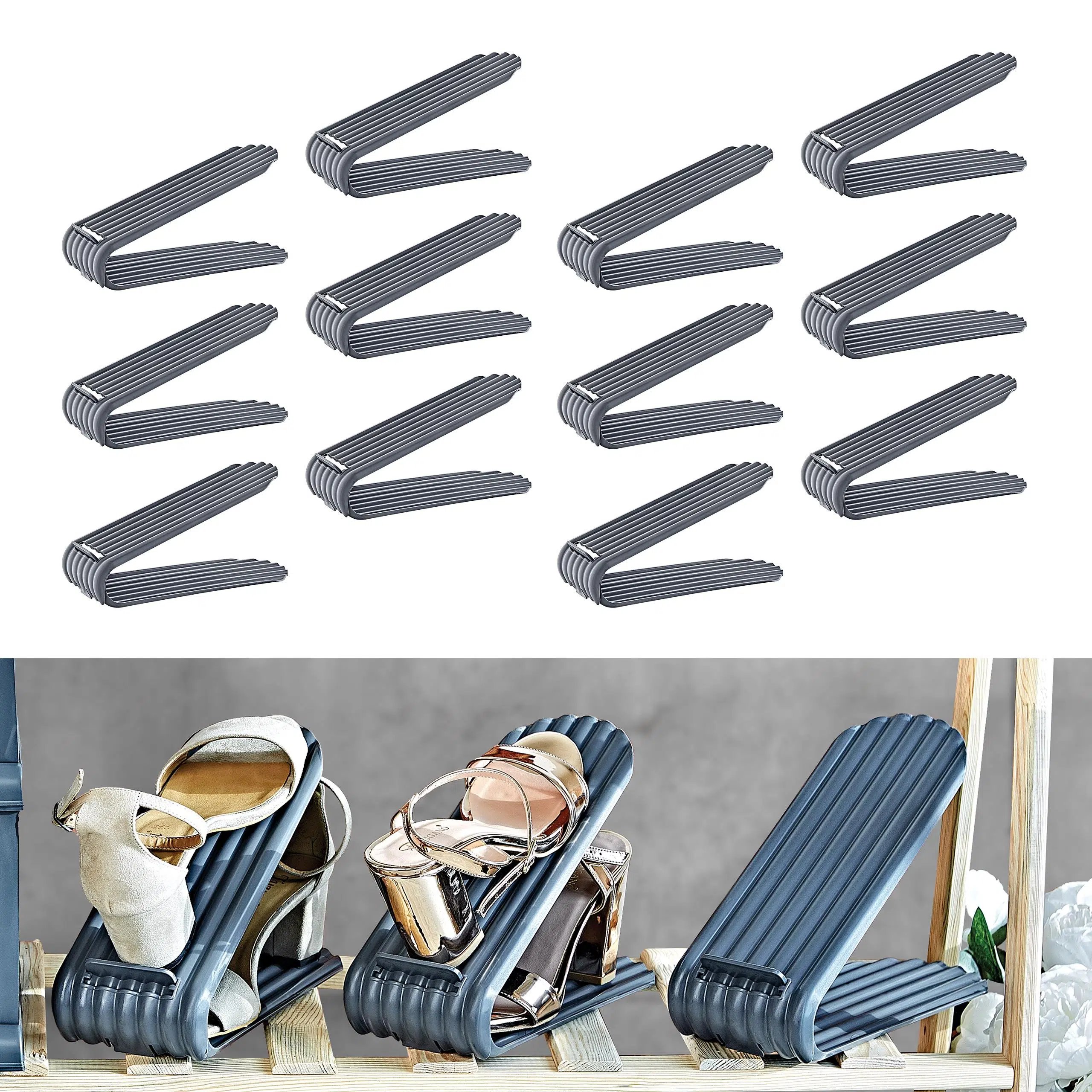 Smartware Clamp 12'Li Set Ayarlanabilir Ayakkabı Rampası