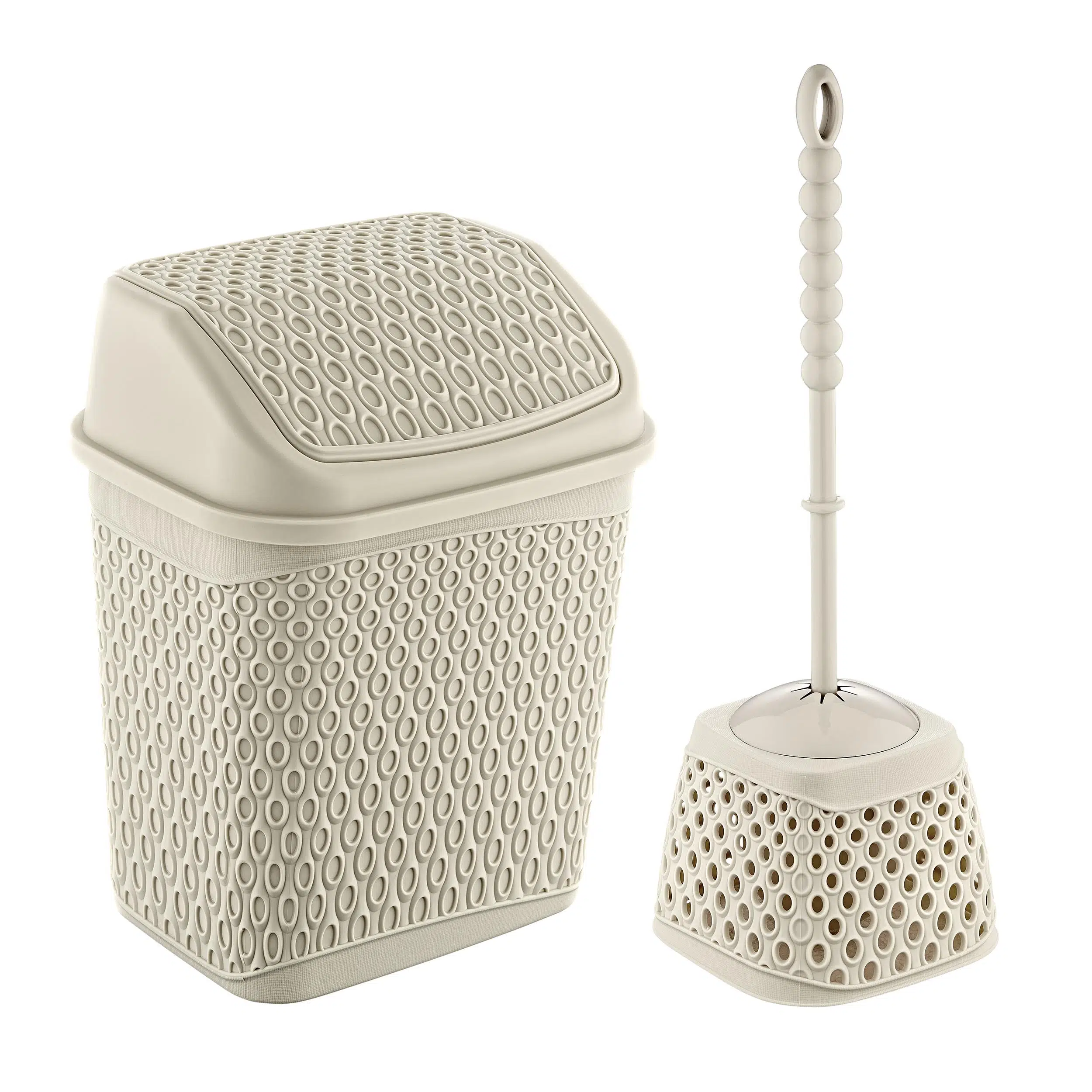 Smartware Katre Çöp Kovası Ve Klozet Fırçası Latte