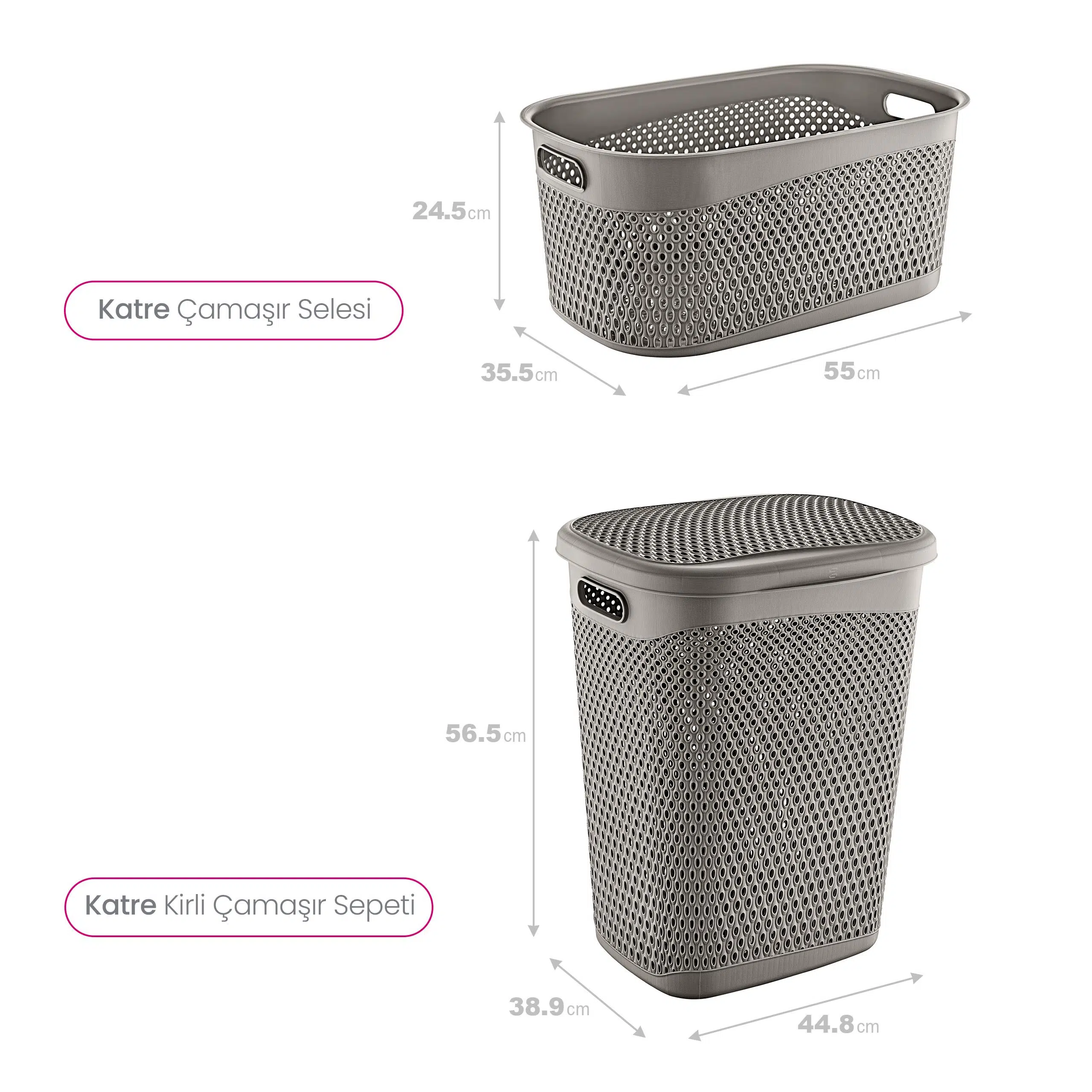 Smartware Katre Kirli Çamaşır Sepeti Ve Çamaşır Selesi Set Terra