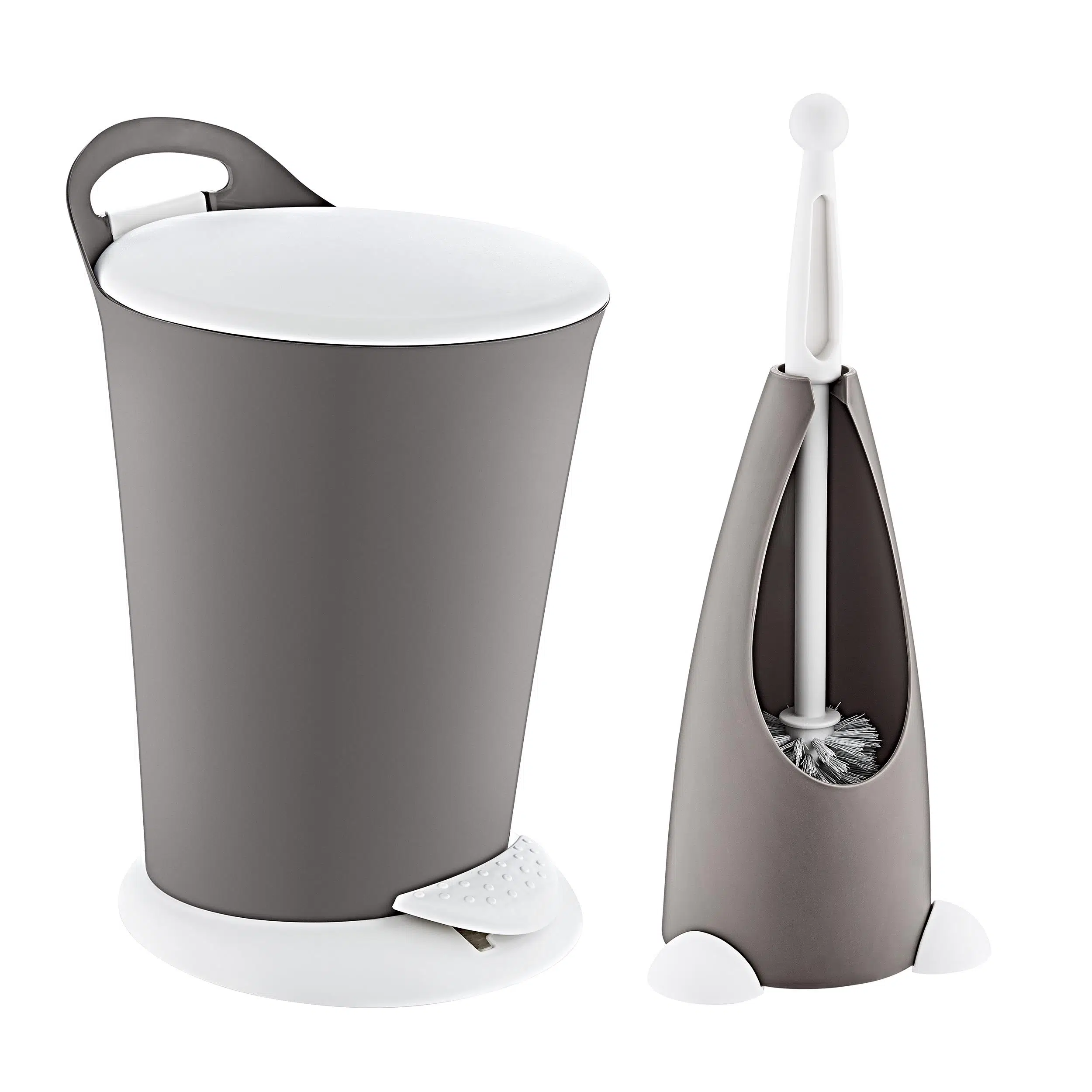 Smartware Penguen Pedallı Çöp Kovası Ve Klozet Fırçası Set Terra