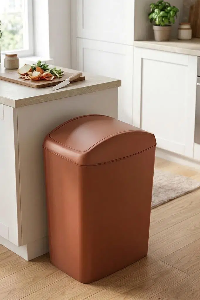 Smartware Soft Çöp Kutusu Döner Kapak 40 LT - TURUNCU