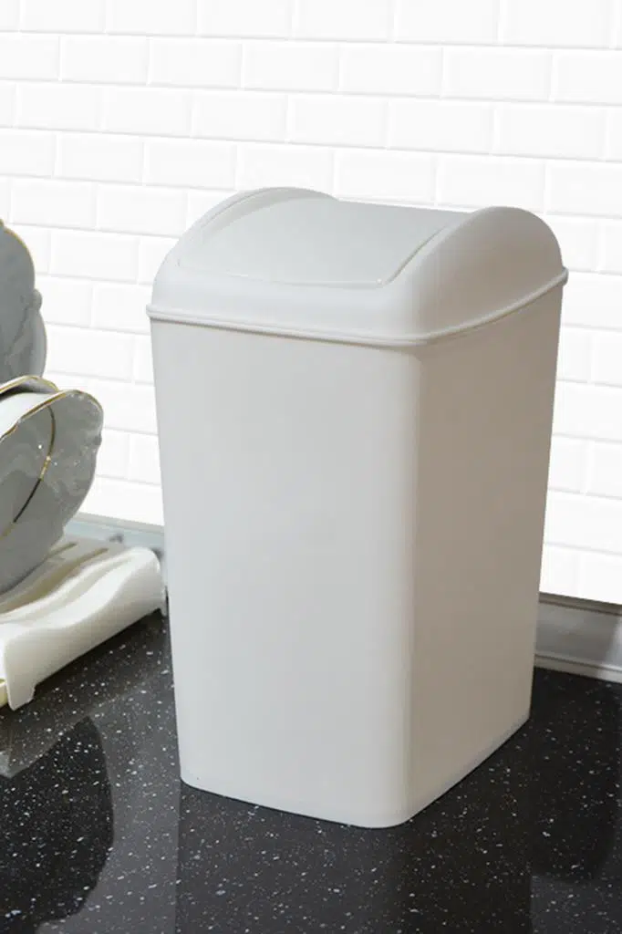 Smartware Soft Çöp Kutusu Döner Kapak 5 LT - BEYAZ