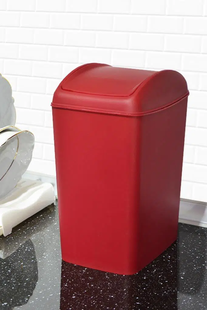Smartware Soft Çöp Kutusu Döner Kapak 5 LT - CARMEN KIRMIZI