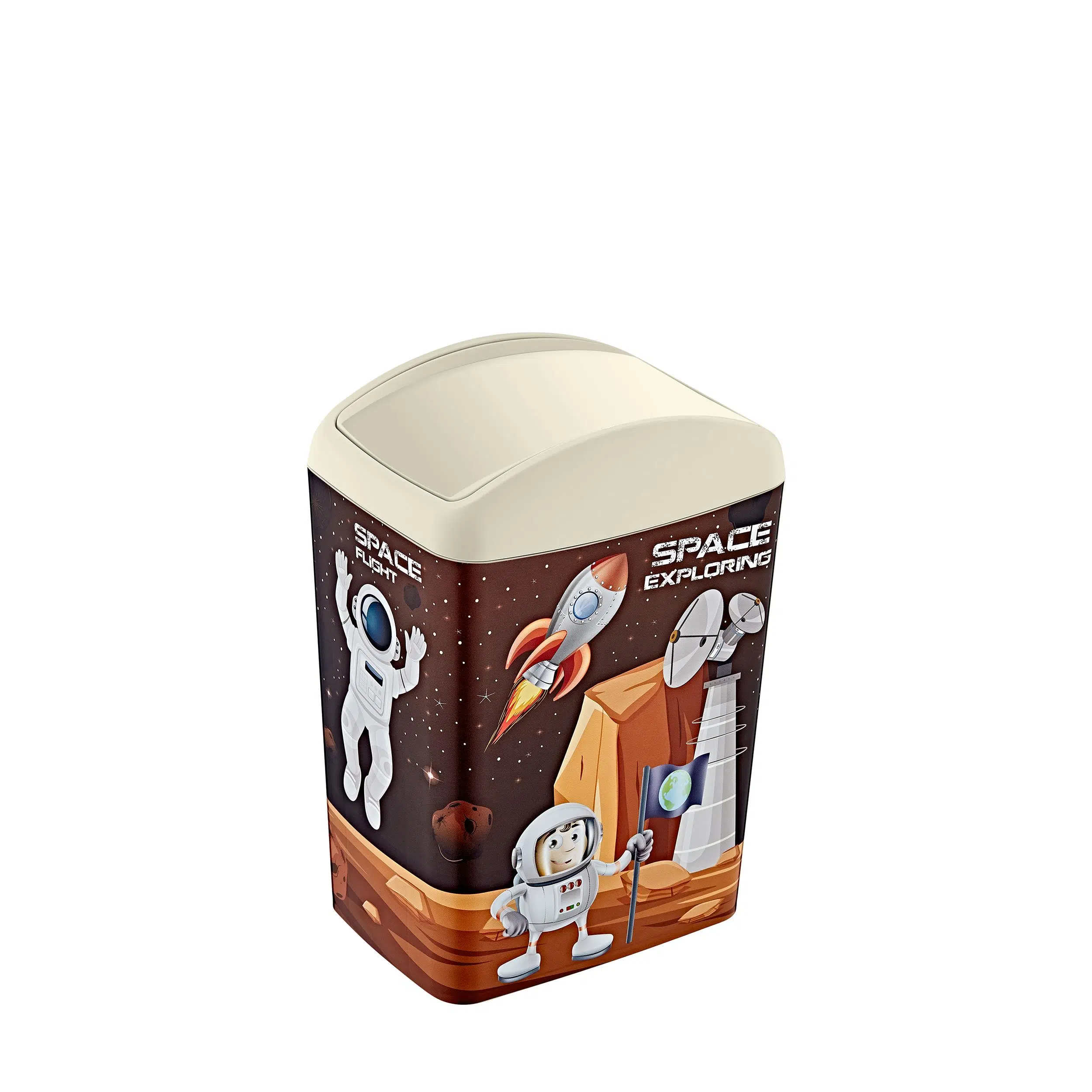 Smartware Soft Resimli Çöp Kutusu Döner Kapak 5 LT 