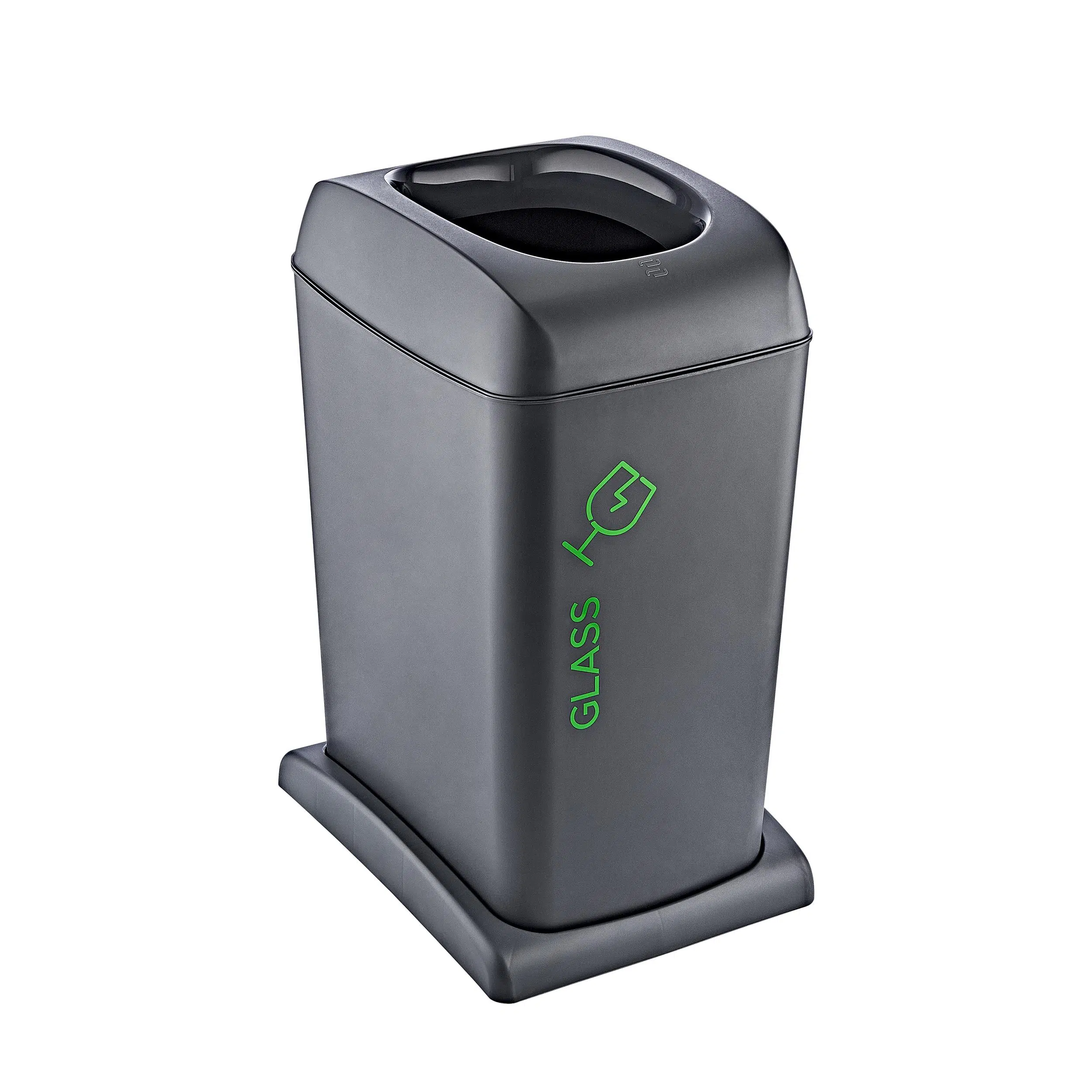 Smartware Soft Tekerlekli Cam Geri Dönüşüm Kutusu 40 LT 