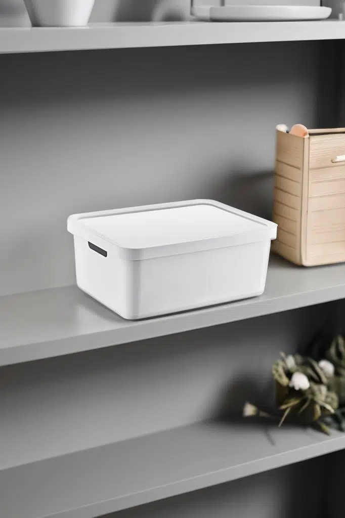 Smartware Stafi Çok Amaçlı Kapaklı Kutu 12 LT - BEYAZ