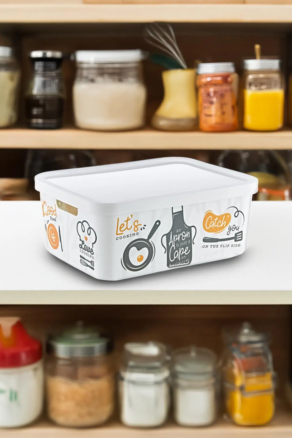 Smartware Stafi Desenli Çok Amaçlı Kapaklı Kutu 12 LT - CATCH YOU