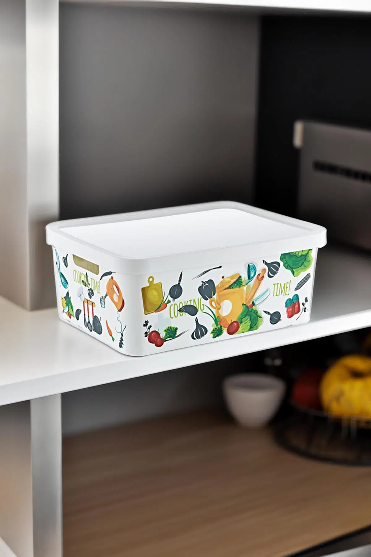 Smartware Stafi Desenli Çok Amaçlı Kapaklı Kutu 12 LT - COOKING TIME