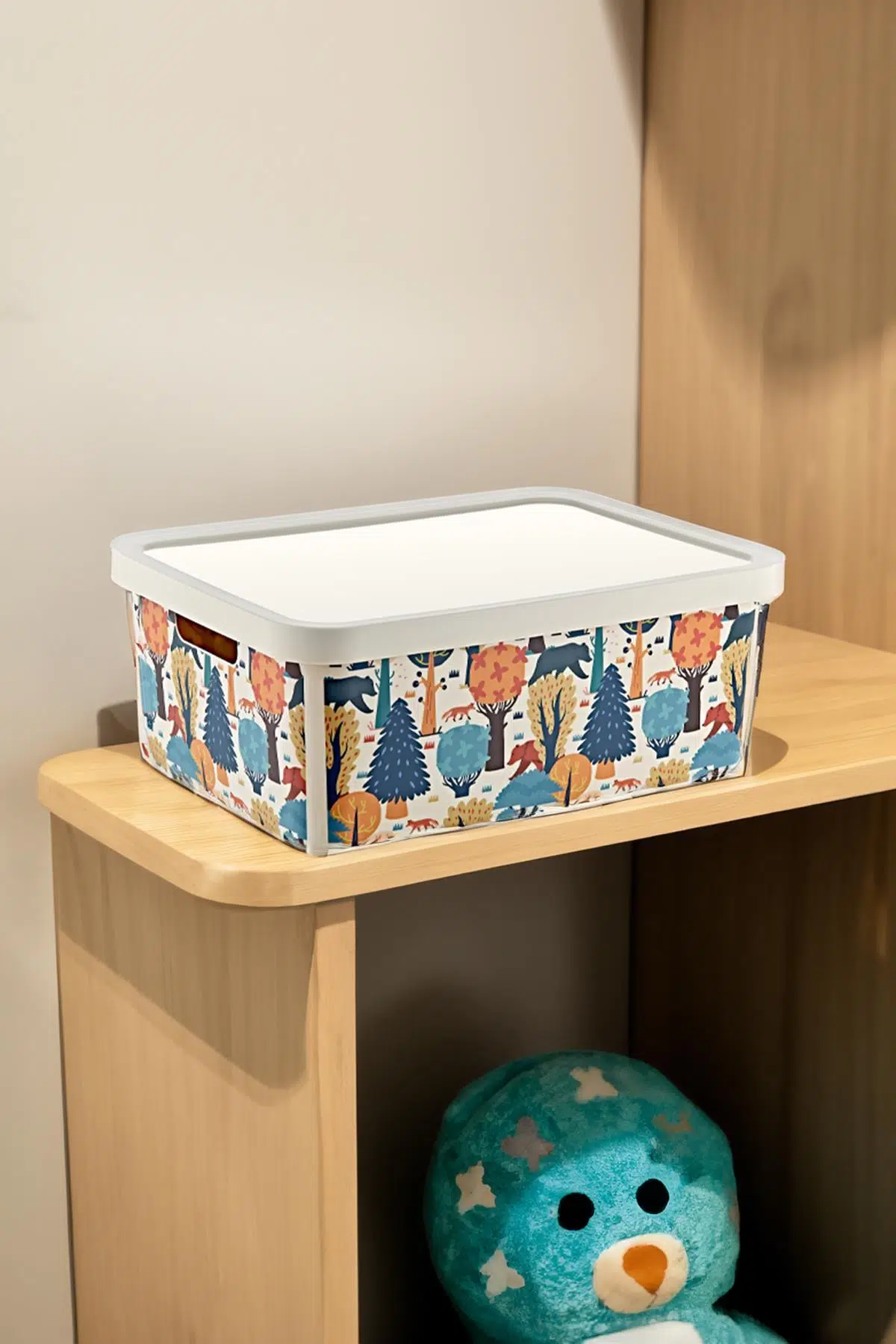 Smartware Stafi Desenli Çok Amaçlı Kapaklı Kutu 12 LT - JUNGLE