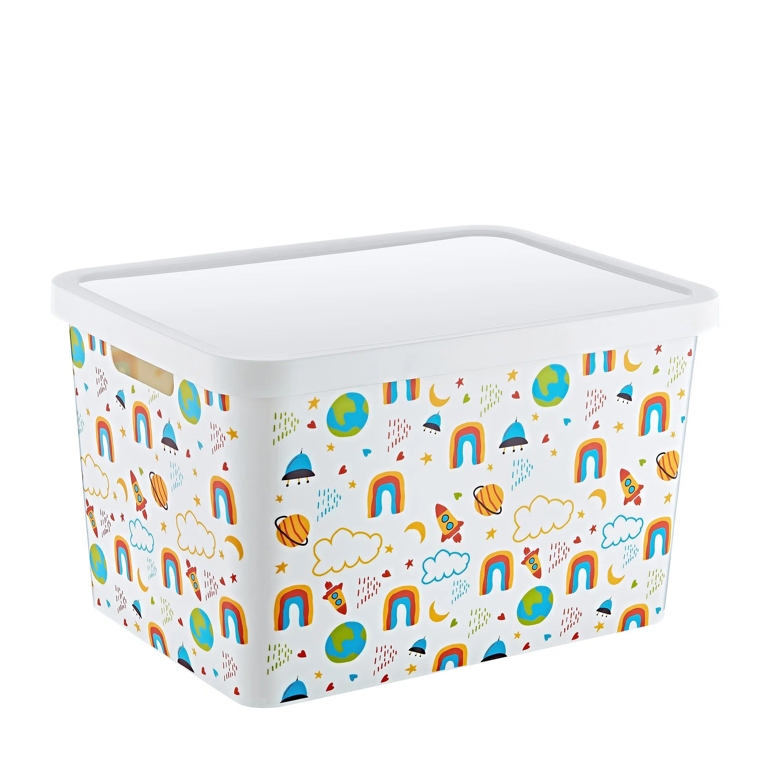 Smartware Stafi Desenli Çok Amaçlı Kapaklı Kutu 18 LT 