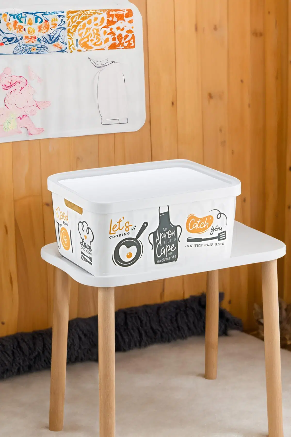 Smartware Stafi Desenli Çok Amaçlı Kapaklı Kutu 4,5 LT - CATCH YOU