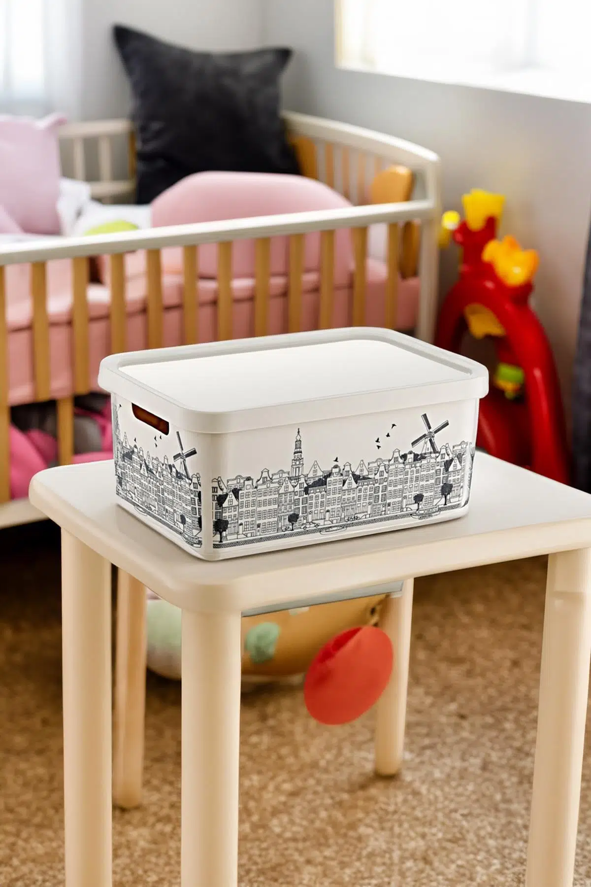 Smartware Stafi Desenli Çok Amaçlı Kapaklı Kutu 4,5 LT - AMSTERDAM