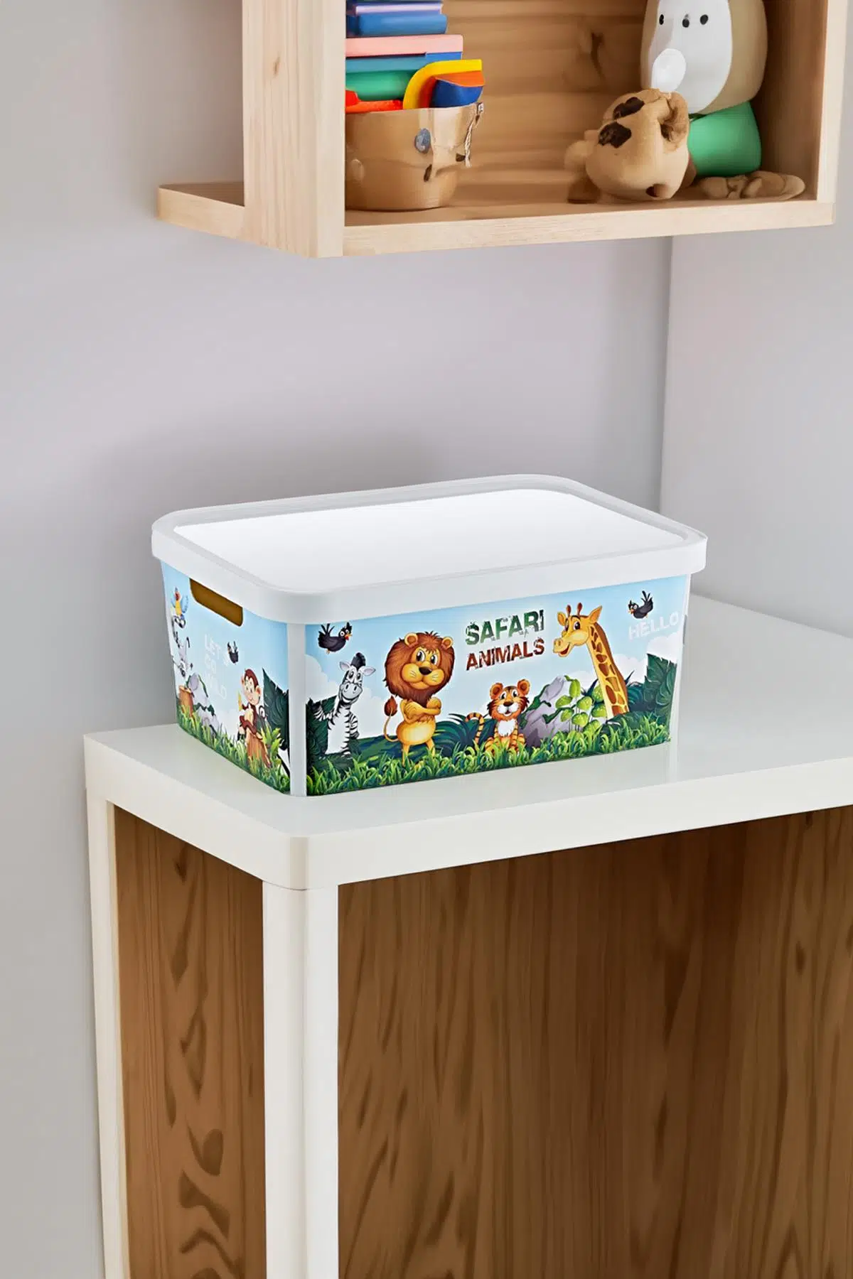 Smartware Stafi Desenli Çok Amaçlı Kapaklı Kutu 4,5 LT - SAFARİ