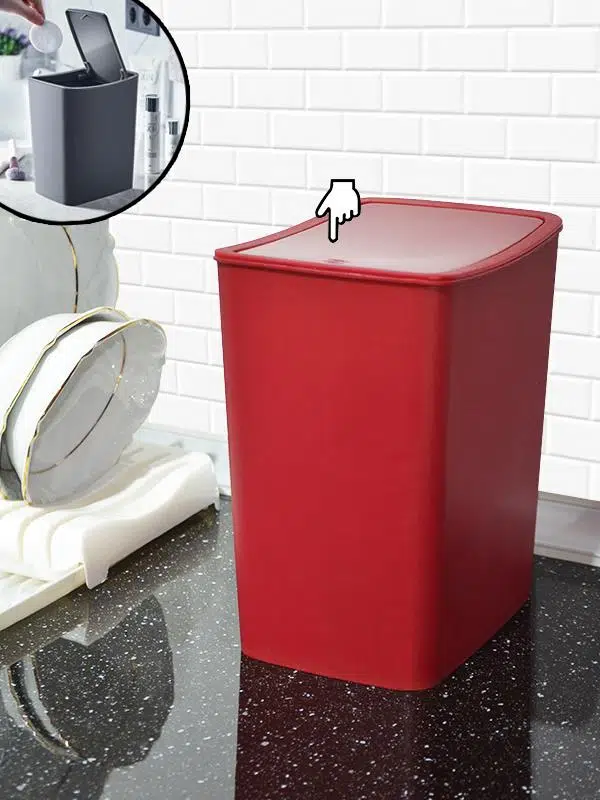 Smartware Touch Çöp Kovası 4 LT - CARMEN KIRMIZI